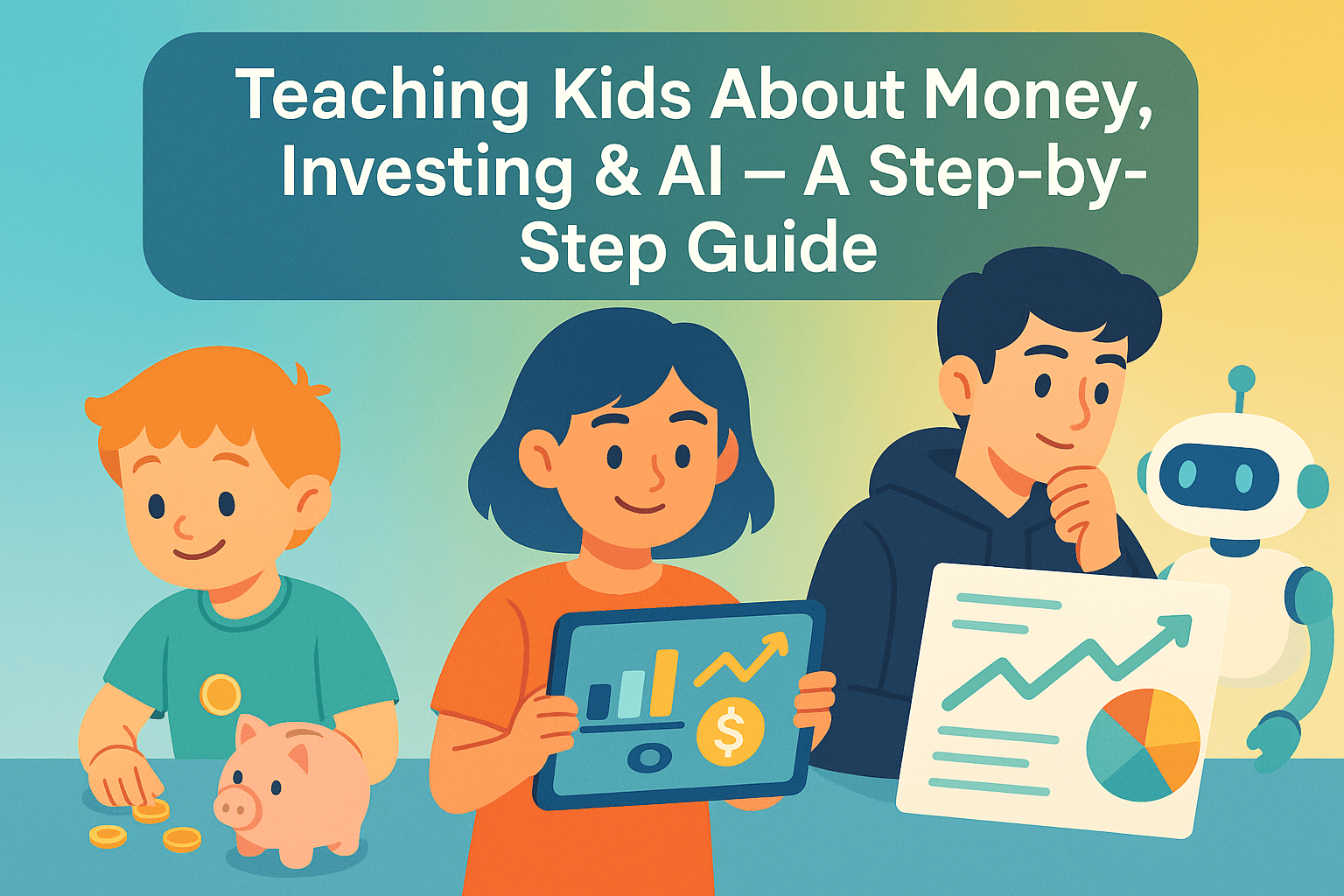 how to teach children about money, investing, and artificial intelligence (AI) through age-appropriate lessons. From allowance jars to AI-powered investing tools—build lifelong financial literacy, one stage at a time.